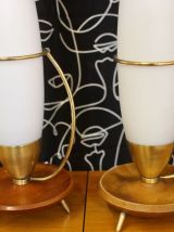 Lampe Tripode Vintage en Teck et Laiton édition Philips, 196