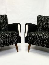 PAIRE DE FAUTEUILS VINTAGE FORME CUBE ANNEE 1960