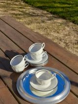 Tasses café et sous-tasses porcelaine fine de Baviere