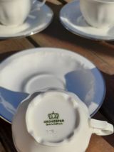 Tasses café et sous-tasses porcelaine fine de Baviere