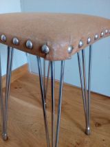 Tabouret SIF pieds Eiffel métal chromé