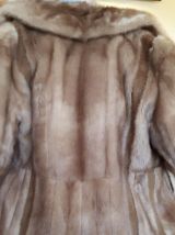 Manteau 3/4 en vison beige