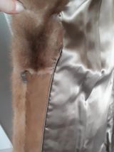 Manteau 3/4 en vison beige