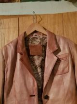 veste cuir agneau vintage