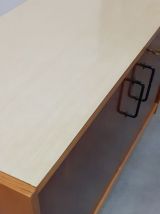 Buffet vintage plateau en formica jaune