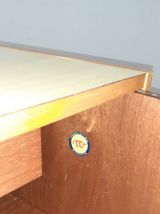 Buffet vintage plateau en formica jaune