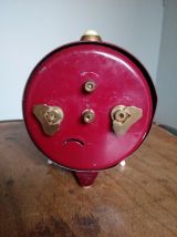 Réveil Jaz mécanique rouge et doré
