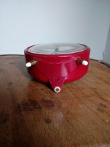 Réveil Jaz mécanique rouge et doré