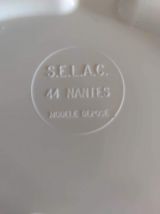 pouf coffre vintage avec tissu chiné laine orange