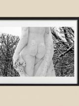 Photographie statut femme nue neige hiver.
