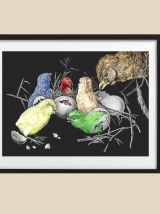 Photo numérique à télécharger ancienne gravure colorisée.