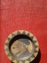 Coupelle pirogravure bois.