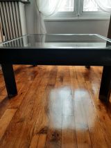Table basse de" style industriel "  en métal et verre