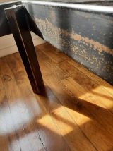 Table basse de" style industriel "  en métal et verre