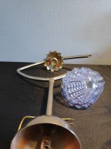 lustres en laiton et tulipes en verre parme 