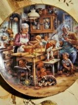 LOT 6 ASSIETTES MURALES PORCELAINE ALLEMAGNE • NUMÉROTÉES