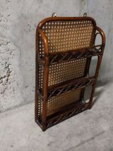 Etagère à épices en rotin années 70