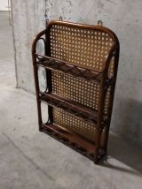 Etagère à épices en rotin années 70