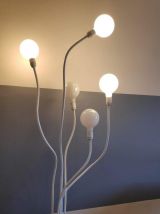 lampadaire blanc design 5 feux sur bras articulés
