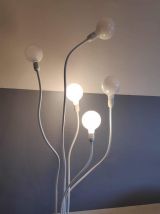 lampadaire blanc design 5 feux sur bras articulés