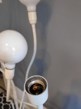 lampadaire blanc design 5 feux sur bras articulés