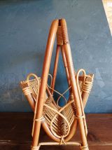 Porte revue rotin, porte revue vintage