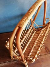 Porte revue rotin, porte revue vintage