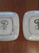 1 lot de 2 assiettes Vallauris Gustave Reynaud