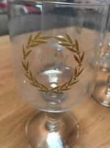 Lot 6 verres à bière " 1664 de Kronenbourg " 25 cl , décor l