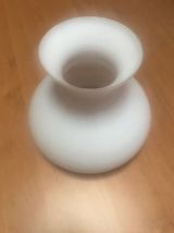 Suspension vintage globe opaline blanc support m