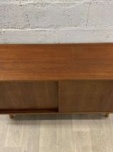 Enfilade scandinave semi-longue vintage en teck, années 60