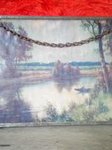 Ancien triptyque de barbier - Années 40