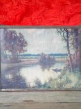 Ancien triptyque de barbier - Années 40