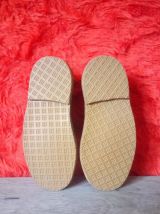Chaussures enfants en cuir marron (Années 60)