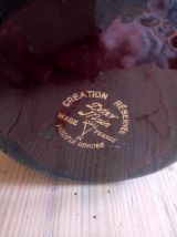 Pichet en céramique émaillée signée Tess - Années 50/60