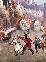 Gravure sur bois style flamand 