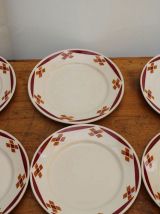 Lot de 8 assiettes dessert