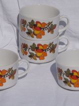 4 tasses à café vintage 