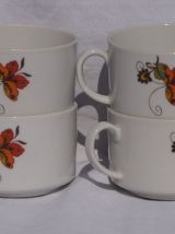 4 tasses à café vintage 