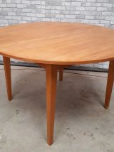 table ovale danoise 160x120cm plaquage hetre natural  h73x 1