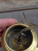 Lustre en bronze et laiton époque art déco