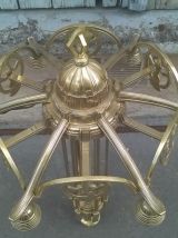 Lustre en bronze et laiton époque art déco