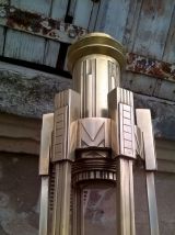 Lustre en bronze et laiton époque art déco