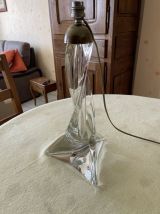 pied de lampe en cristal Saint-Louis 1950