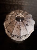 lampe porcelaine peint a la main  ,vernis et  craqueler  ,ab