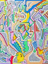  Décoration murale art singulier. Dessin pièce unique.