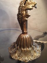 lampe de bureau 1920  ,bronze,laiton,  regule patiné doré , 