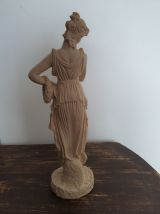 Sculpture femme grecque pensante numeroté et signé FG