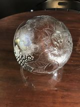 Coupe à fruits vintage avec anse étain