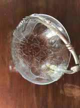 Coupe à fruits vintage avec anse étain